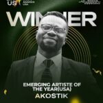 Akostik Wins Emerging Artiste of the Year at Ghana Music Awards USA